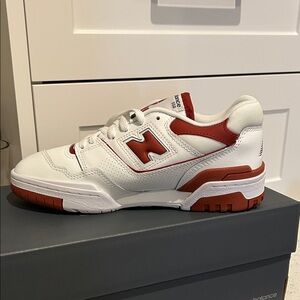New Balance 550 Women’s White and Red Sneakers